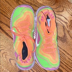 multi-colored Nike Free Flyknit